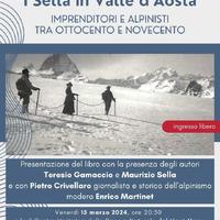 Venerdì 15 marzo a Fontainemore presentazione del libro "I Sella in Valle d'Aosta"