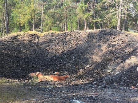 discarica residui della fusione del ferro