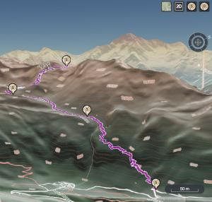 Mappe 3d itinerari ed escursioni